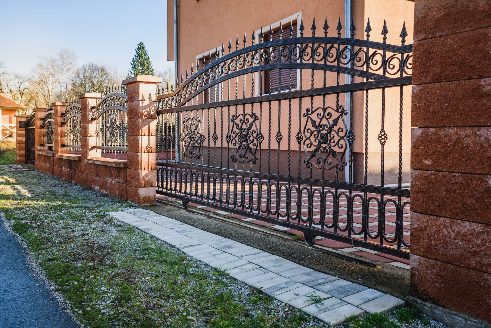 Black Wrought Iron Fence — Rochester, WA — Chehalis Fencing Inc