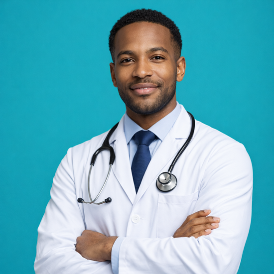 Physician smiling