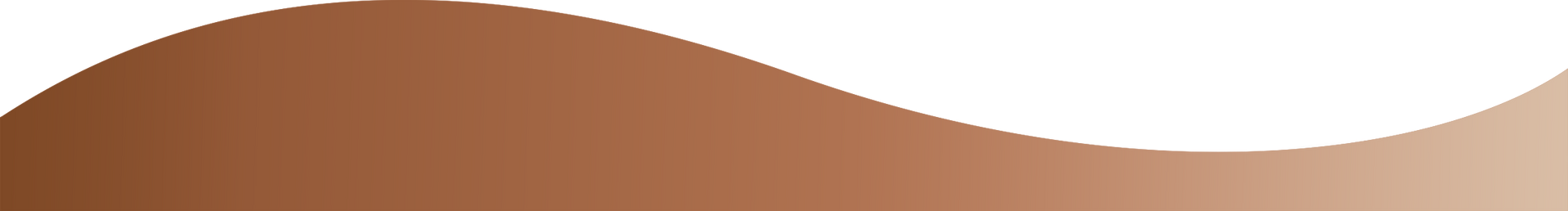 Brown-and-white wavy banner with a centered white band