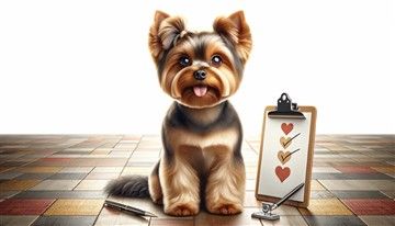 Yorkshire Terrier with Check List