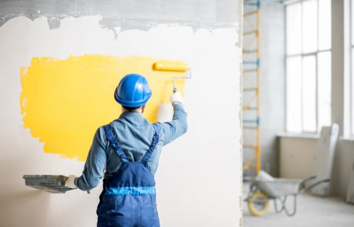 painting yellow wall in long island ny