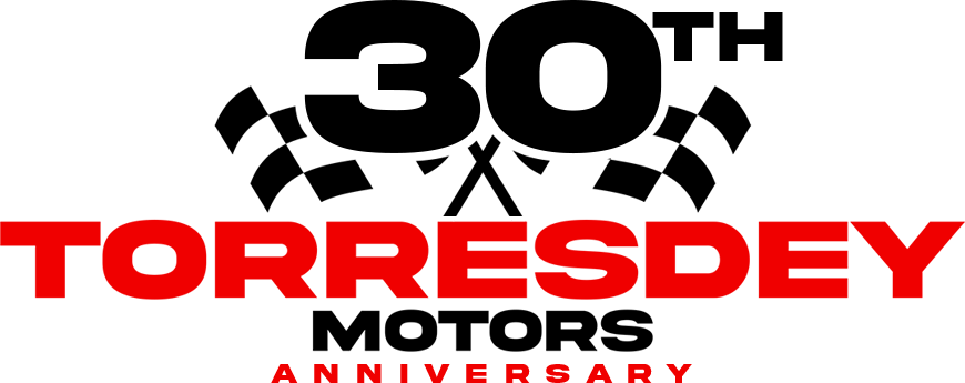 The logo for the 30th anniversary of torresdey motors