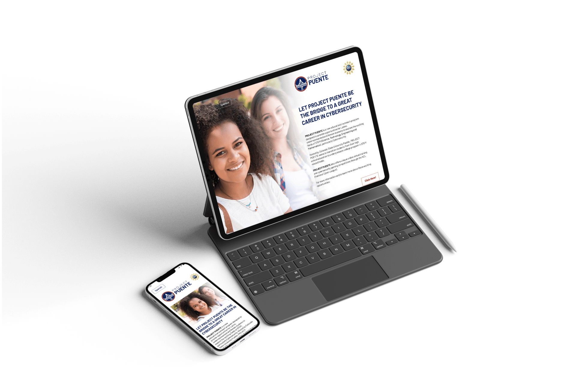 A laptop and a cell phone are sitting next to each other on a table.