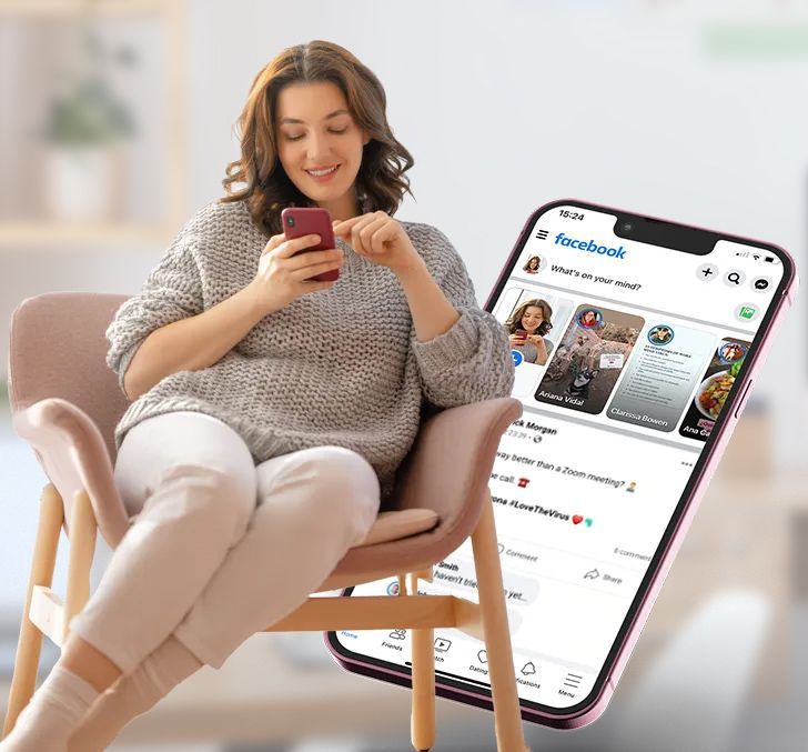 woman using her mobile phone