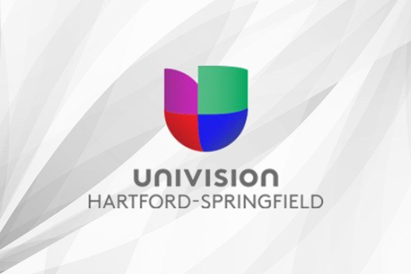 A logo for univision hartford springfield on a white background