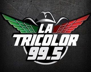 La Tricolor 99.5 Facebook Page The logo for la tricolor 99.5 is on a black background.