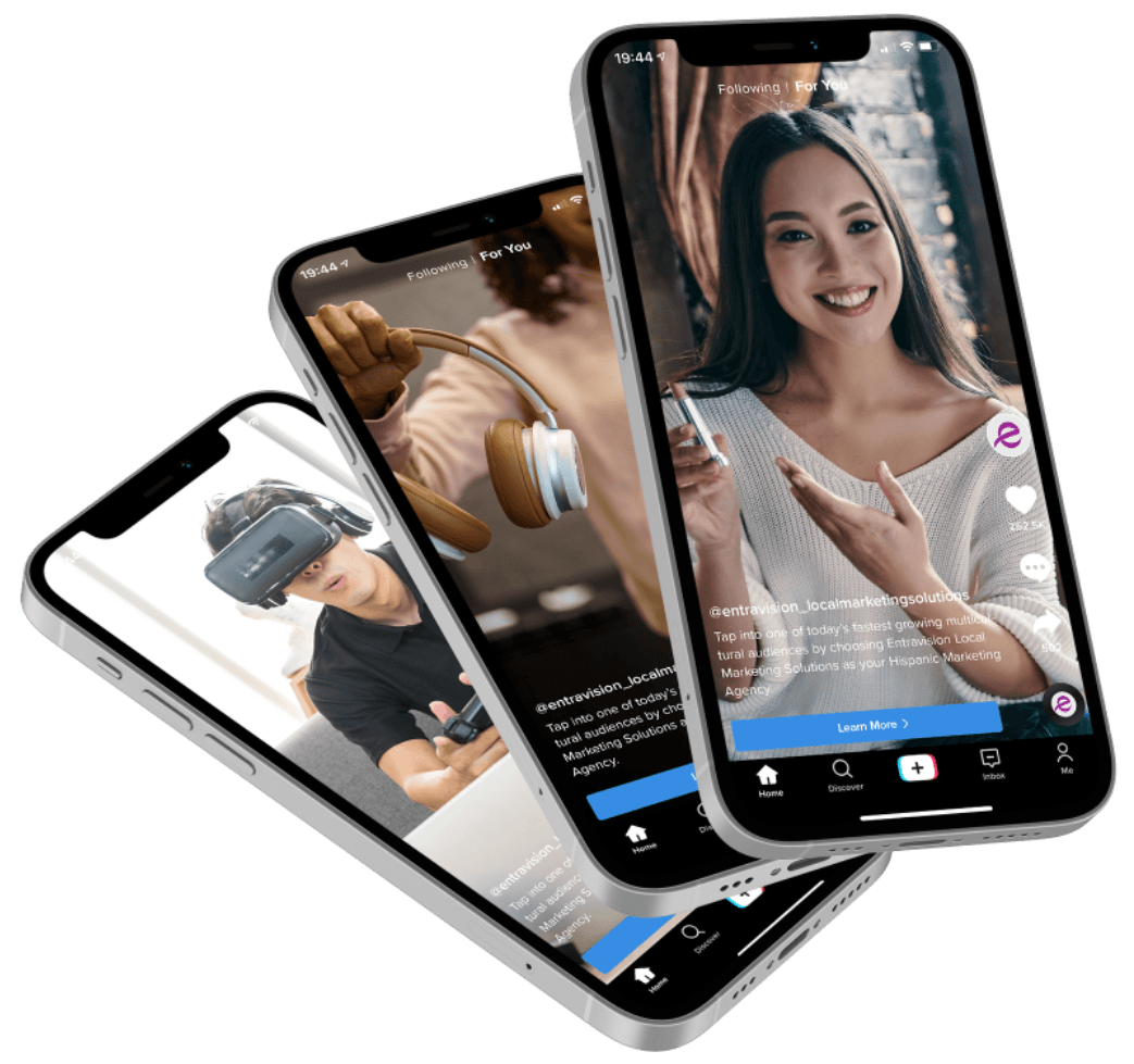 Mobile phones with images on the screen