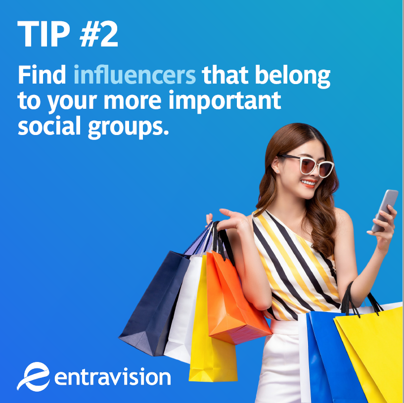 Text Tip 2 about online persuasion using Influencers