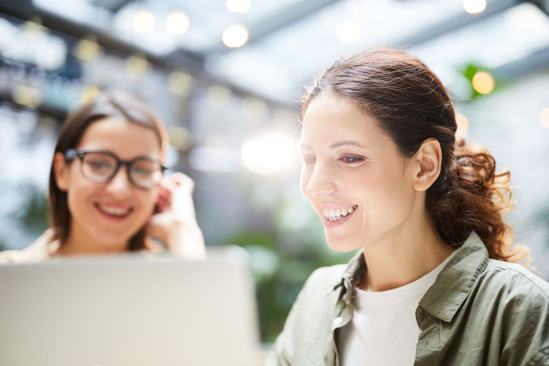 lady programmers creating a landing page