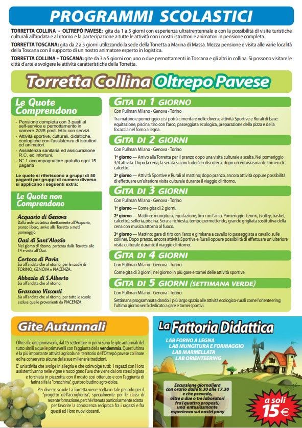 Programmi Gite Scolstiche