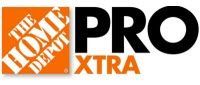 Logo Home Depot Pro Xtra. Logo Home Depot orange et blanc, avec « PRO » en noir et « XTRA » en orange.