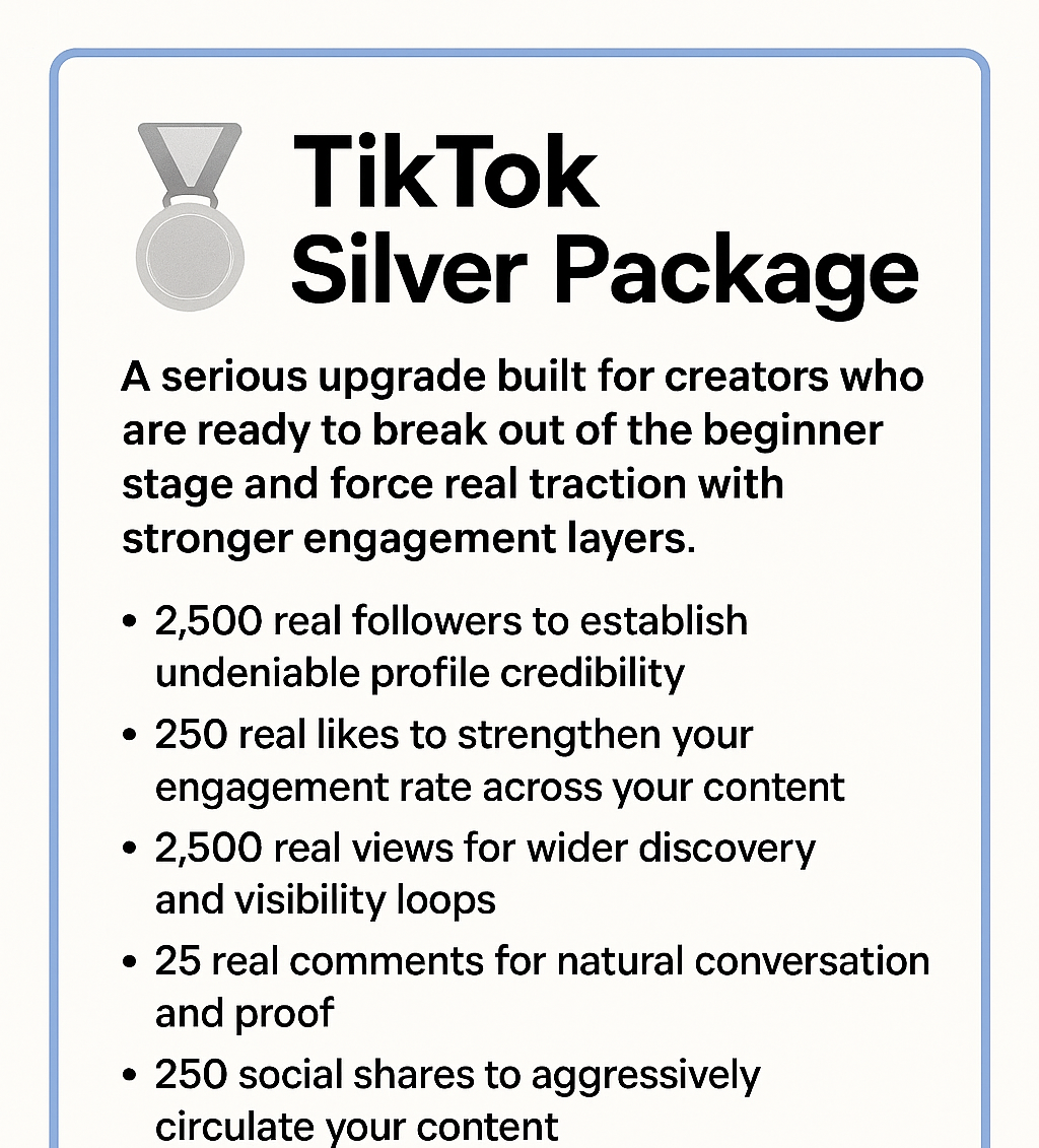 ? TikTok Silver Combo Package