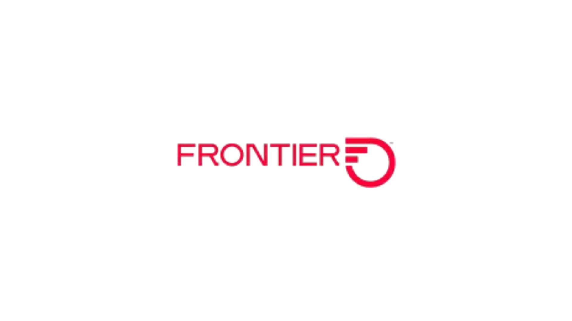 The frontier logo is red and white on a white background.