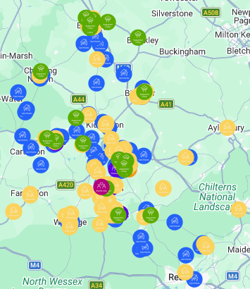 Map of OACP's Members