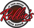Red logo for "Demo Auto Repair" with wings, stars, and a circular design.