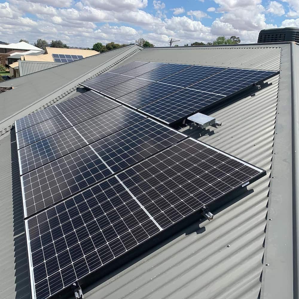 A Roof With a Lot of Solar Panels on It — Russell Taber Electrical & Solar in Lake Albert, NSW 