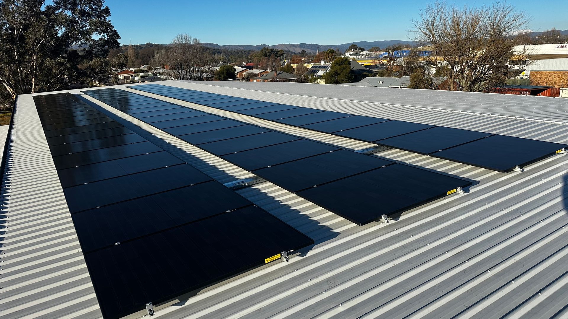 A Roof With a Lot of Solar Panels on It — Russell Taber Electrical & Solar in Lake Albert, NSW