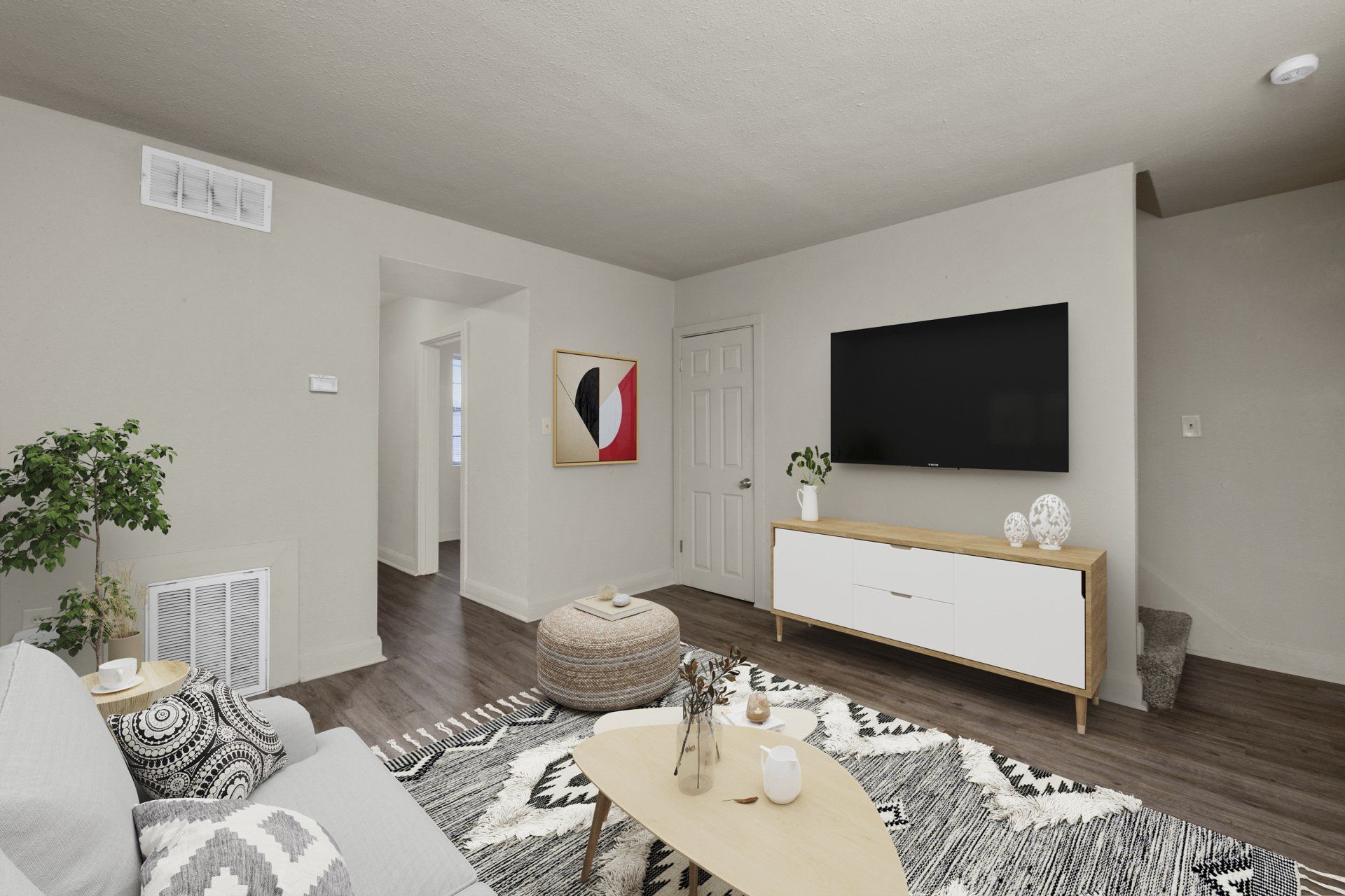 2 bedroom townhome amber terrace living room