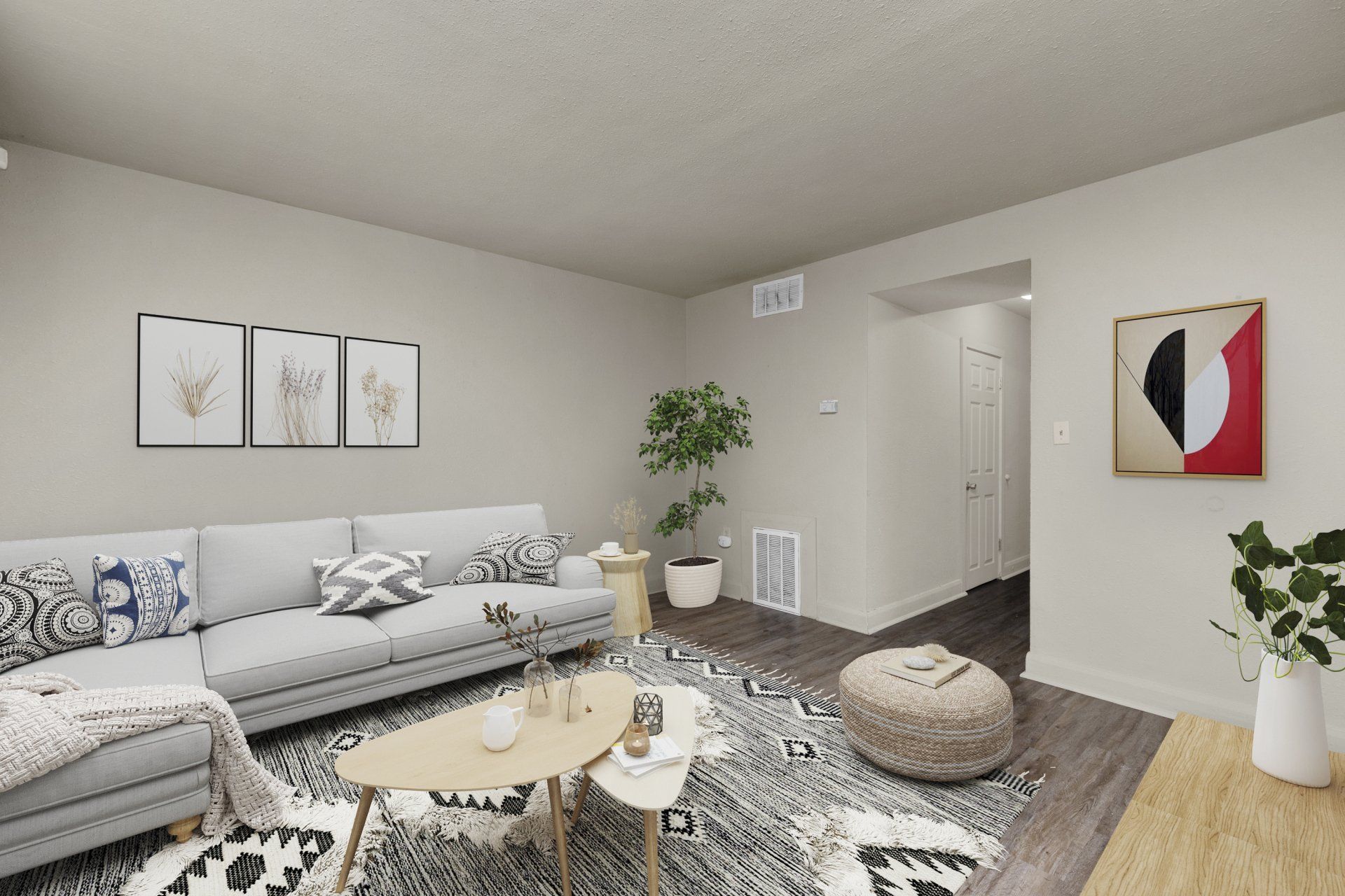 2 bedroom townhome amber terrace living room