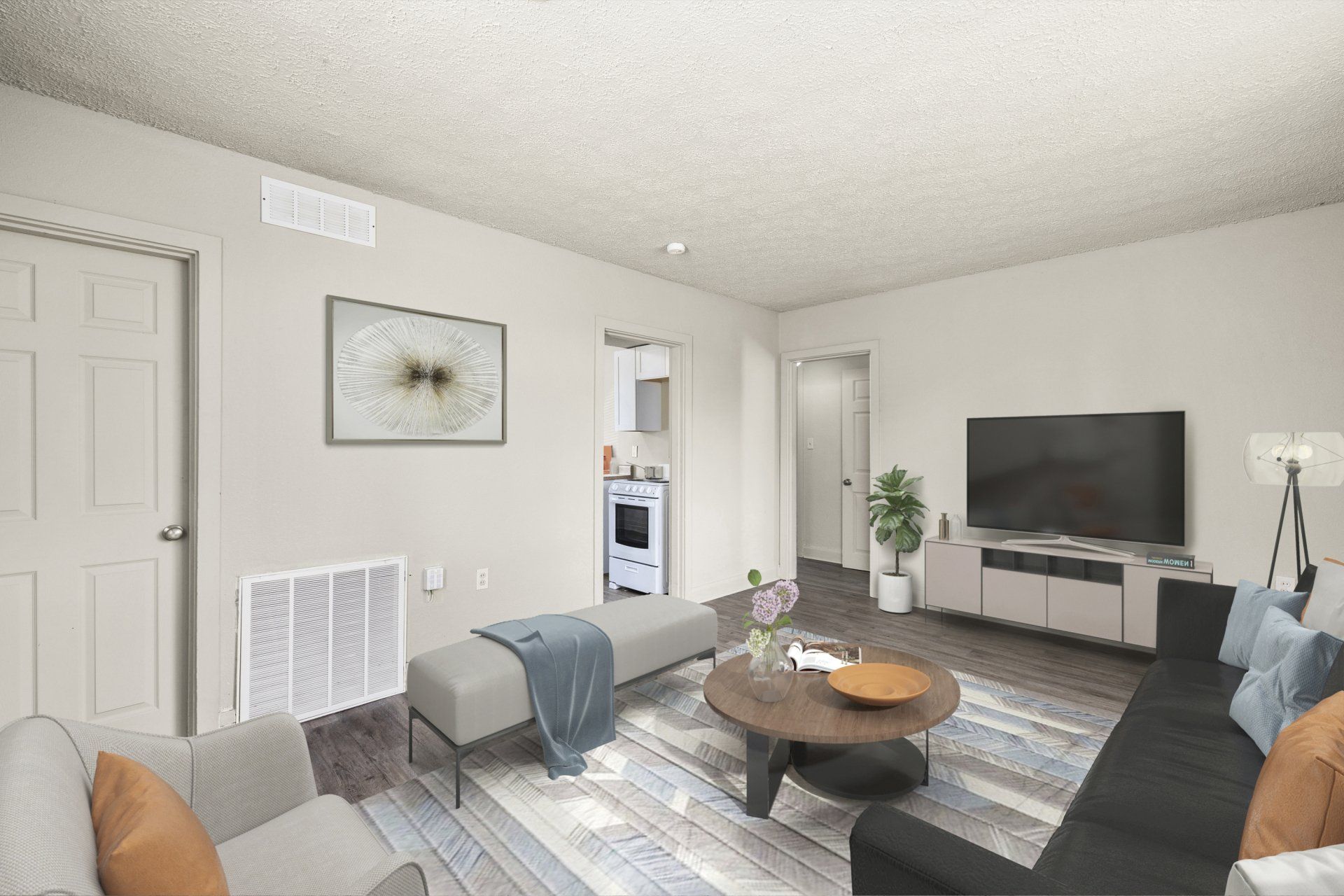 amber terrace 2 bedroom apartment living room