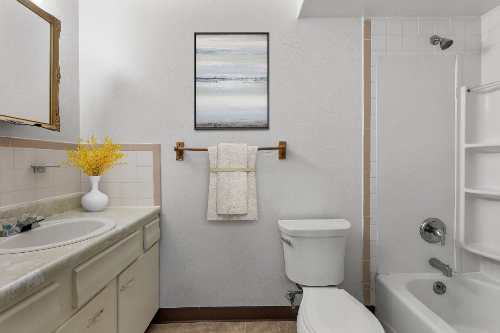 Updated bathroom.