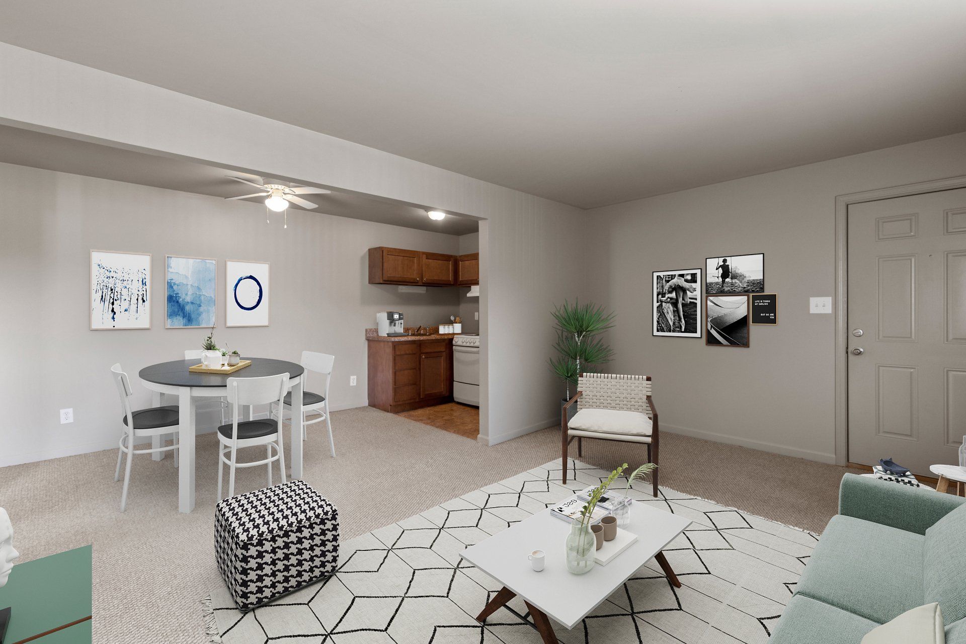 Teson Garden Apartments living room