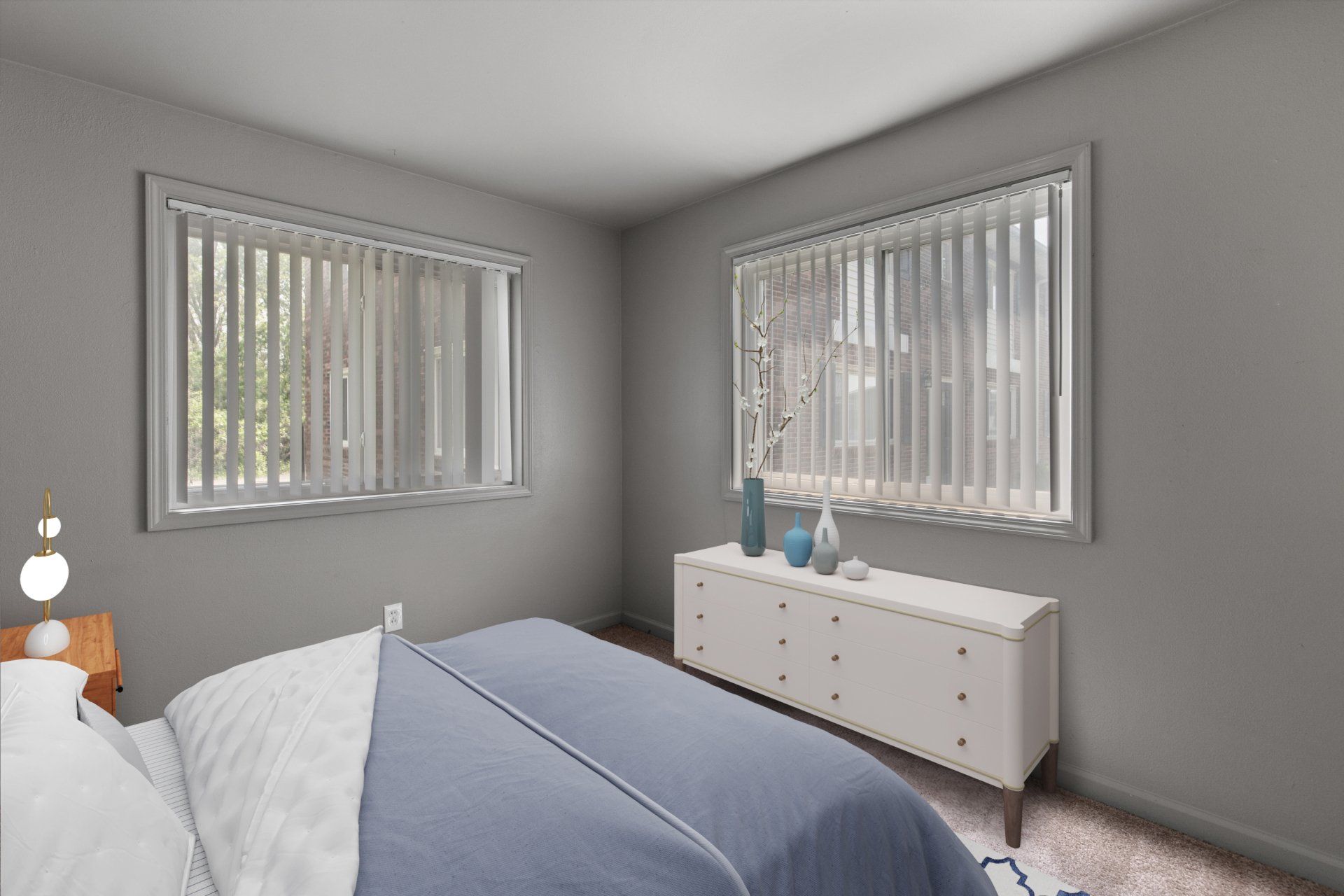 2 Bedroom / 1.5 bathroom unit bedroom 1