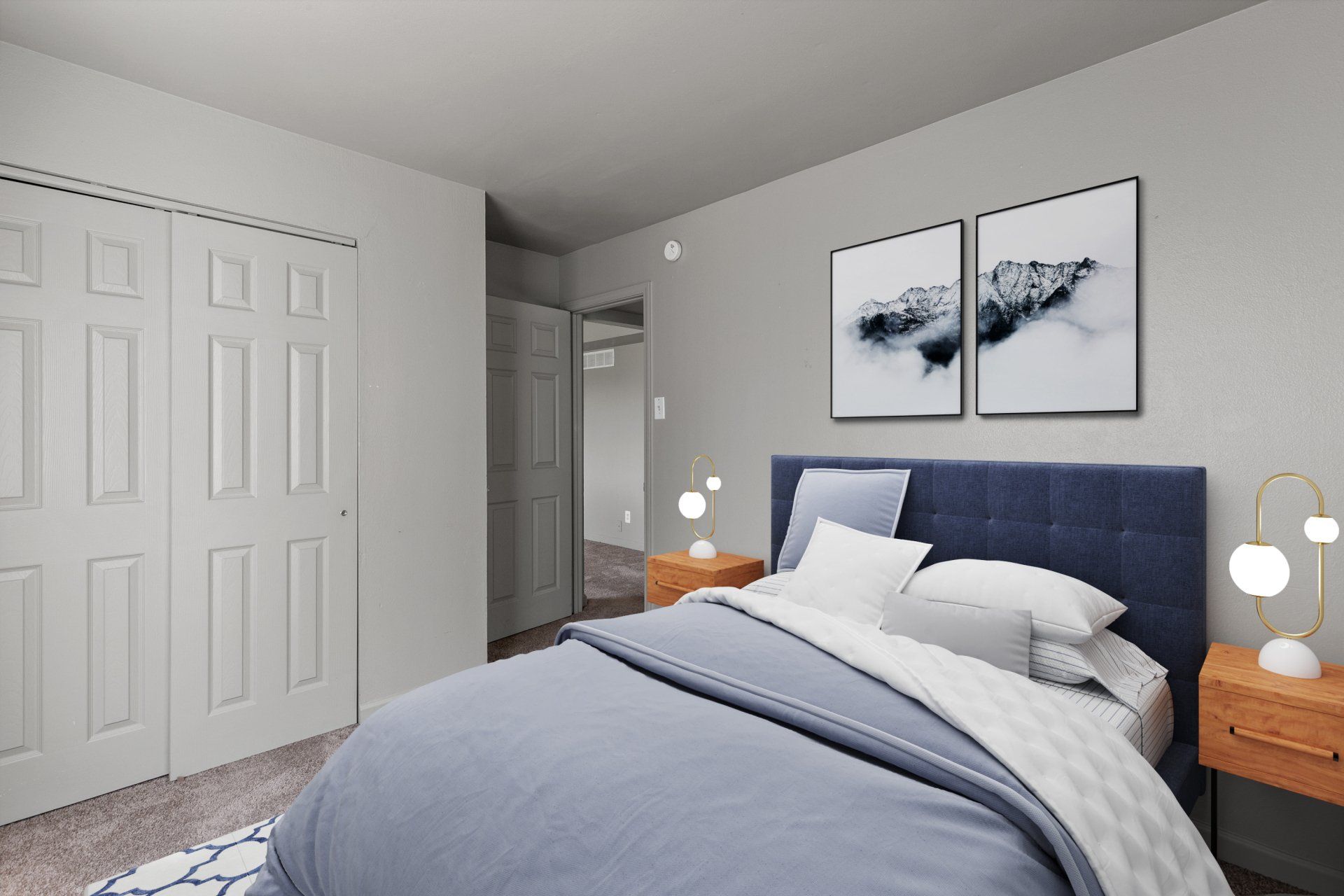 2 Bedroom / 1.5 bathroom unit bedroom 1