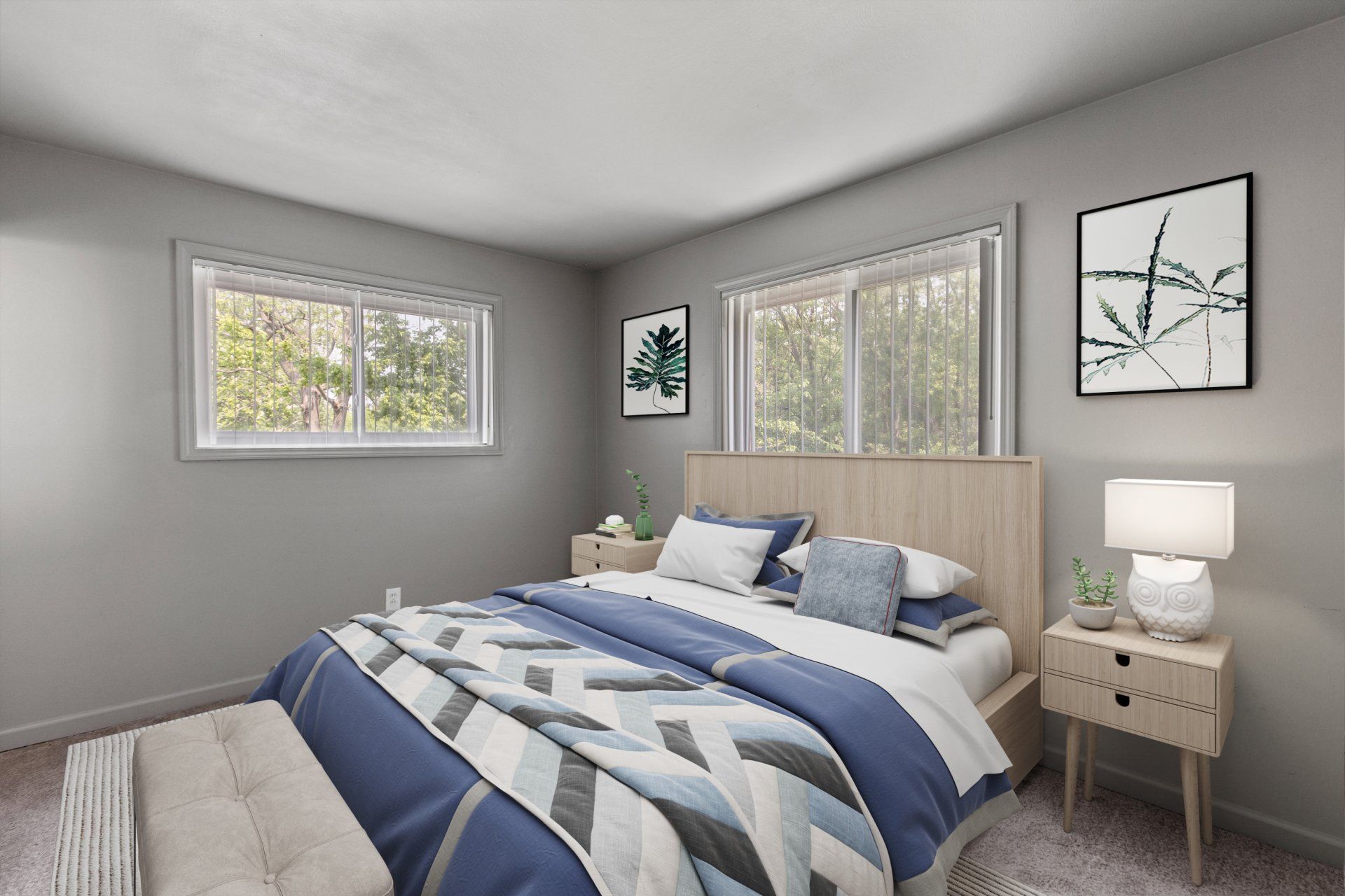 2 Bedroom / 1.5 bathroom unit bedroom 2