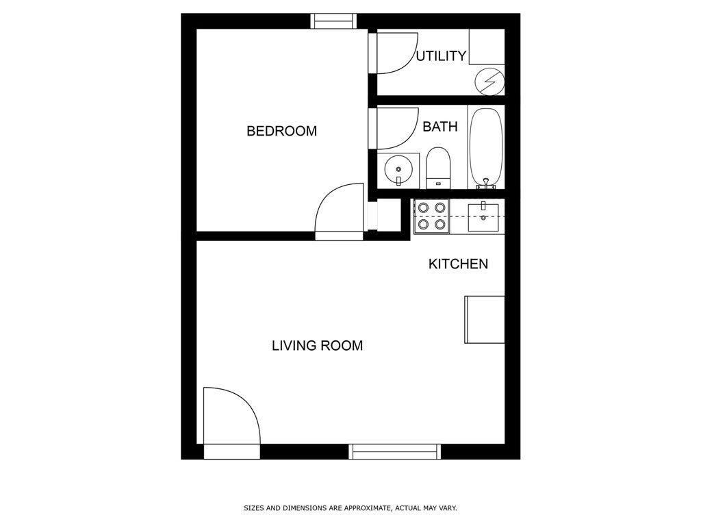 Amber Terrace 1 bedroom 1 bathroom floor plan
