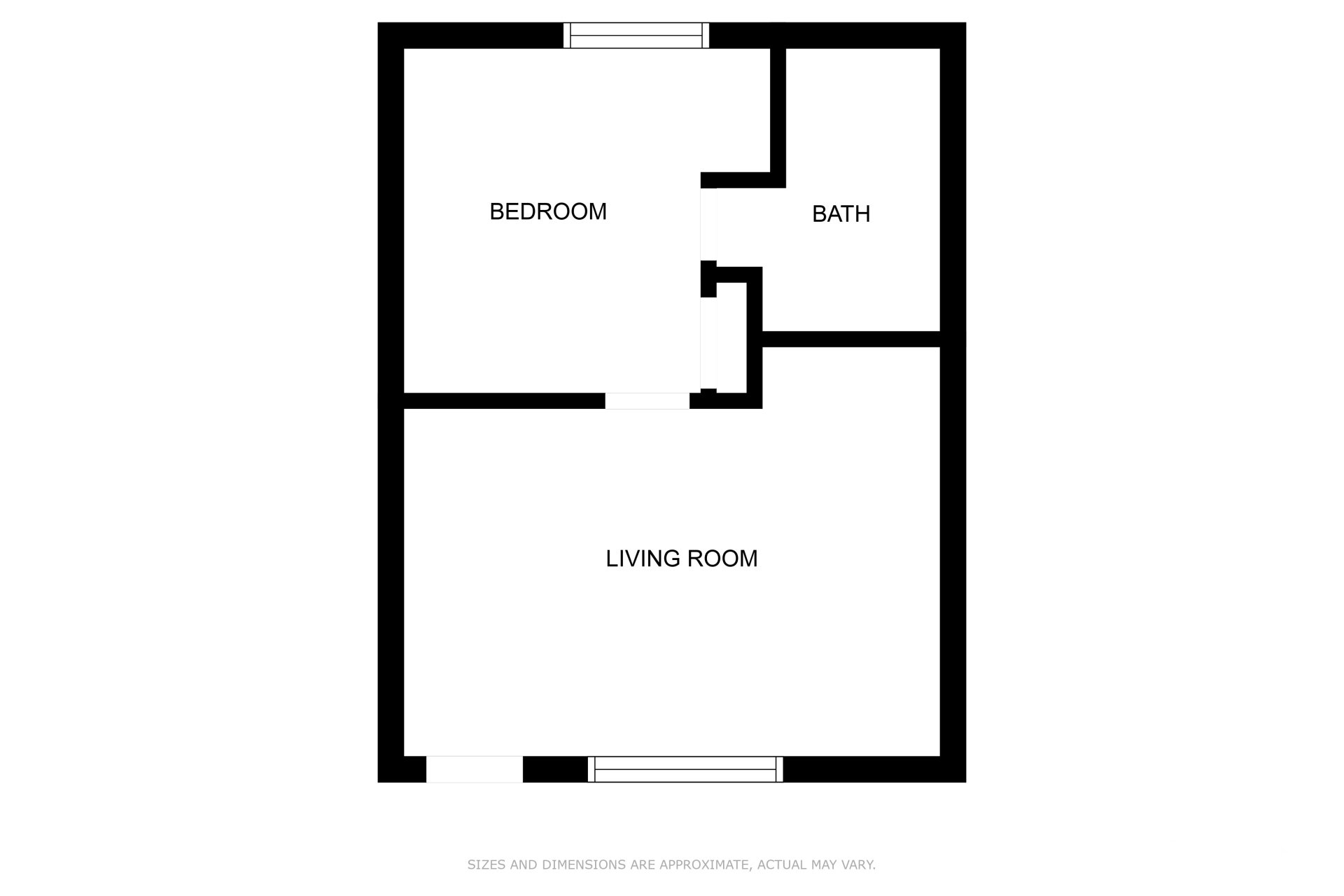 Cunningham Apartments Floorplan 1 - 1 Bedroom and 1 bathroom