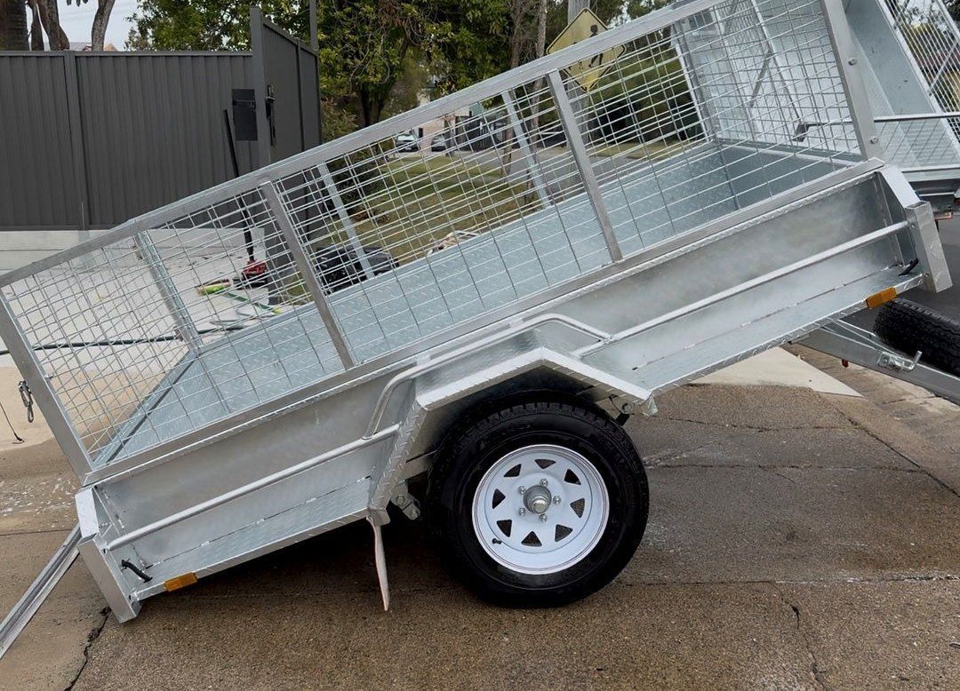 TrailerMates 8x5 galvanised cage trailer for hire in Slacks Creek