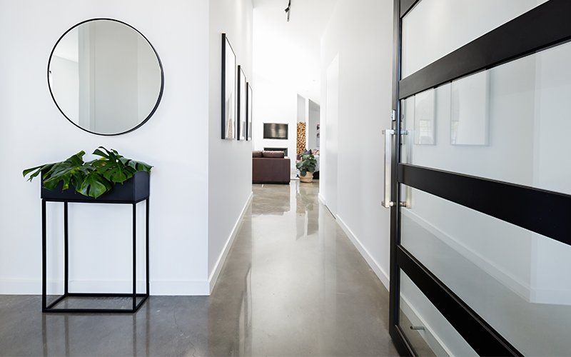 Home with Polished Concrete Floor