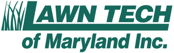 Lawn Tech of Maryland Inc. logo in green and teal text with grass graphic