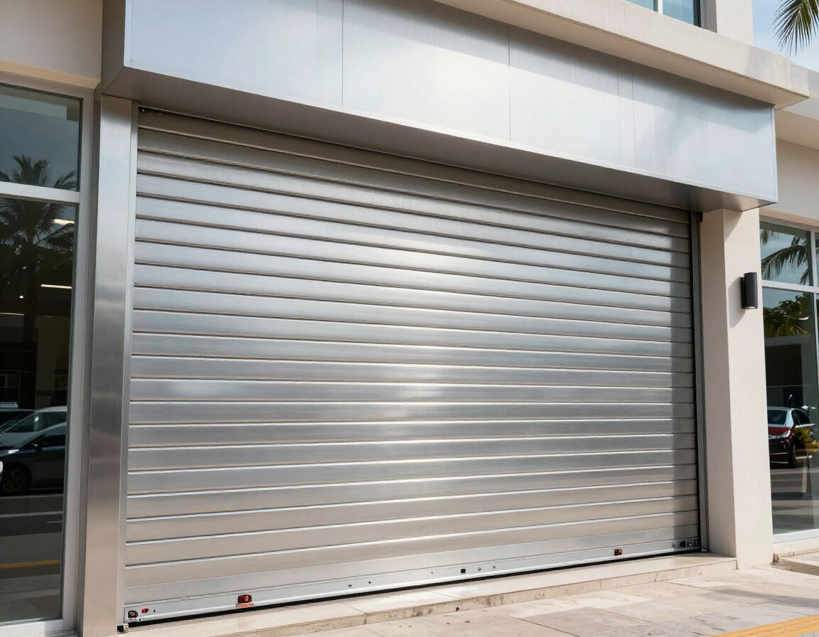 Cortina met&aacute;lica instalada en local comercial