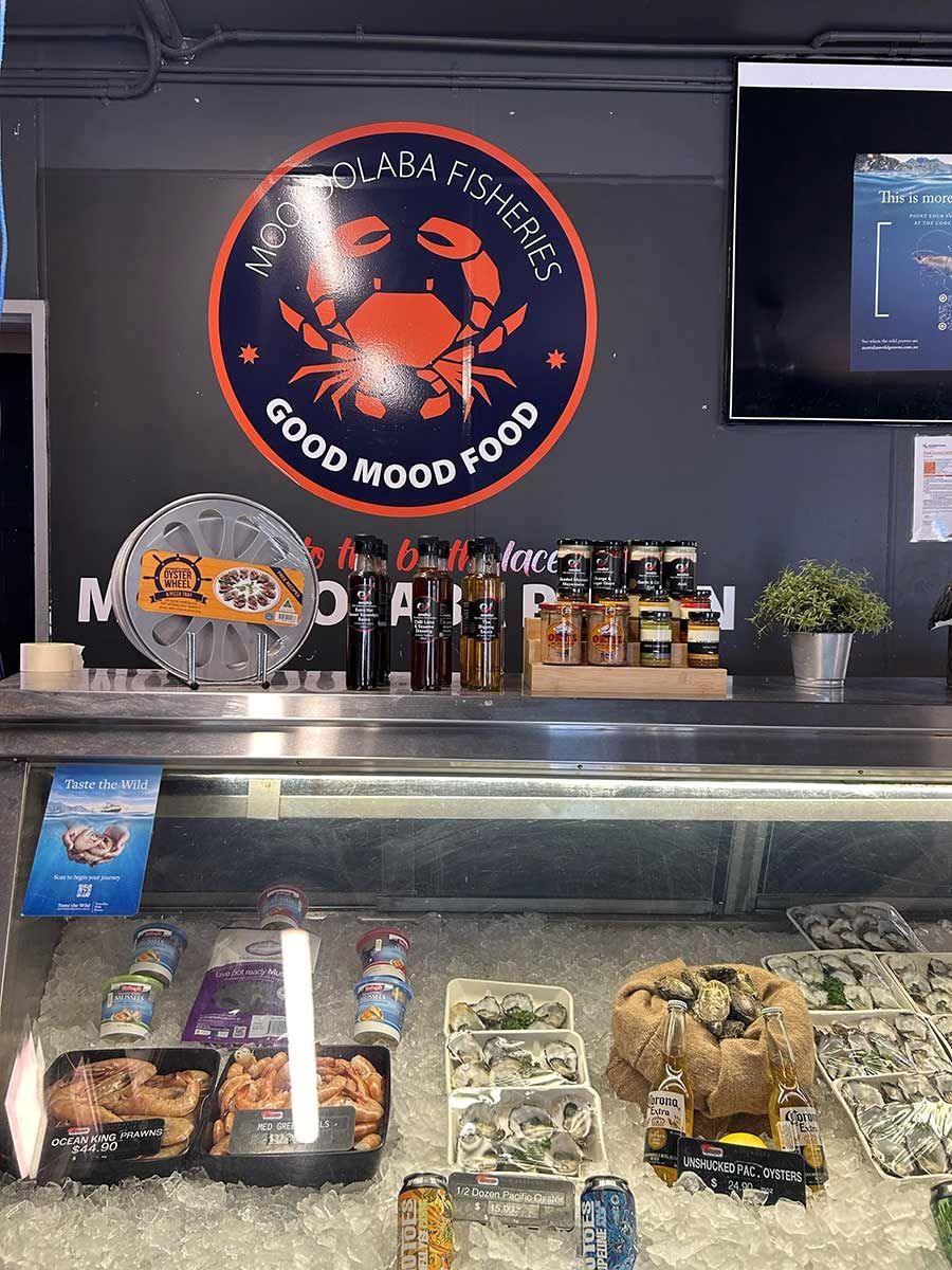 Display Case Filled With Seafood — Mooloolaba Fisheries On The Spit In Mooloolaba, QLD