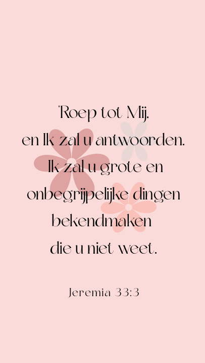 Bemoedigingskaart - Roep tot Mij