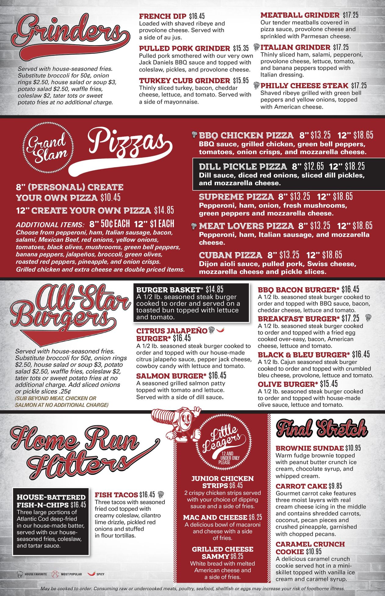 A menu for a restaurant called nuthouse