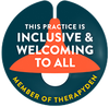 Circular logo: teal background, orange lamp, white text 