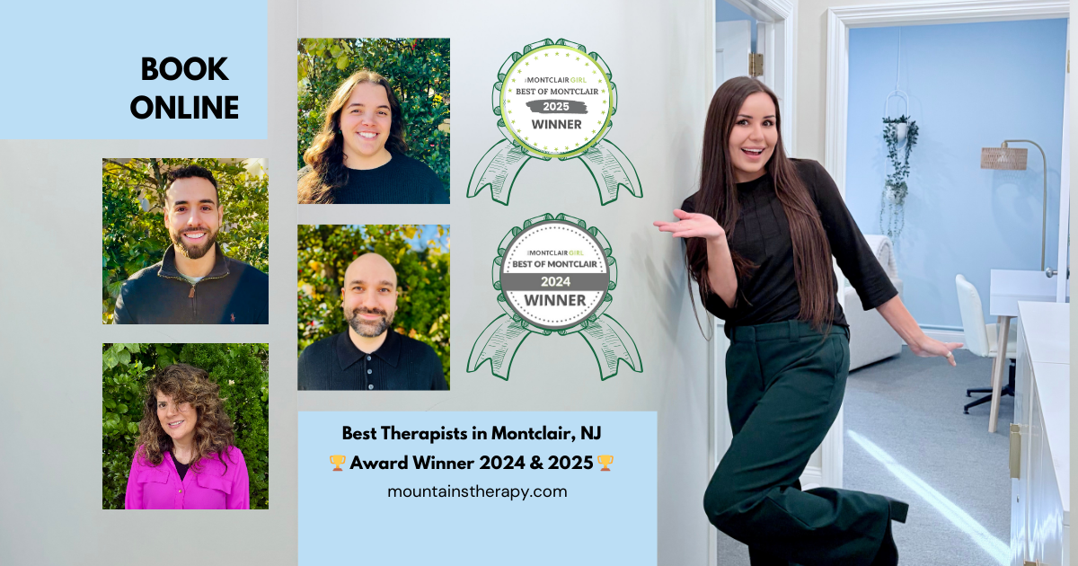 Woman in doorway, pointing. Team photos, awards, and 