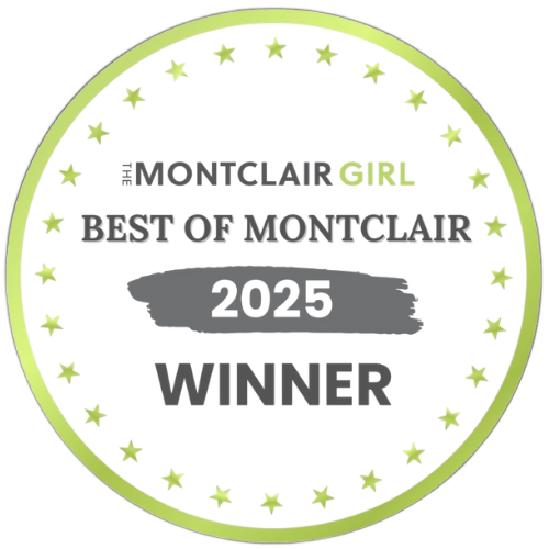 Montclair Girl Best of Montclair 2025 Winner badge. Green and white circular design with stars.