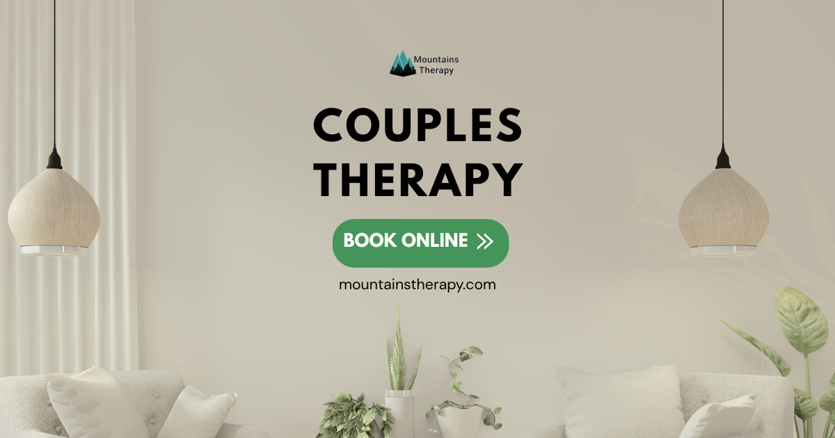 Couples therapy advertisement, interior scene.and 