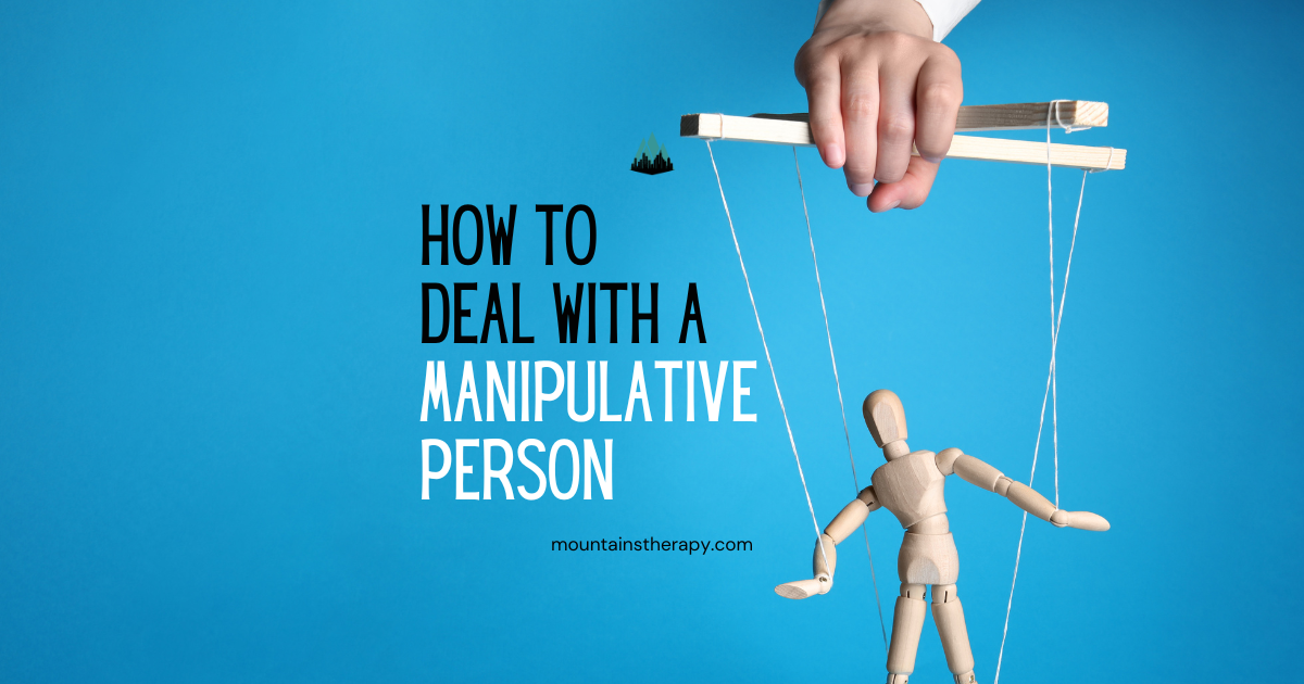Counselor helping client cope with manipulation.
