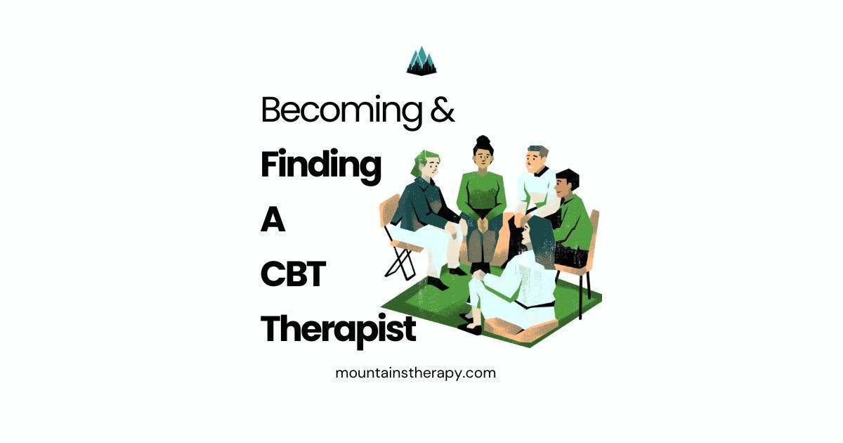 Graphic: People in a therapy session, text