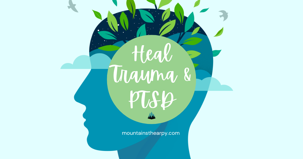 Person healing in PTSD therapy. 