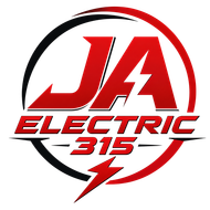 JA Electric 315 logo with green and red stylized &ldquo;JA&rdquo; and lightning bolt