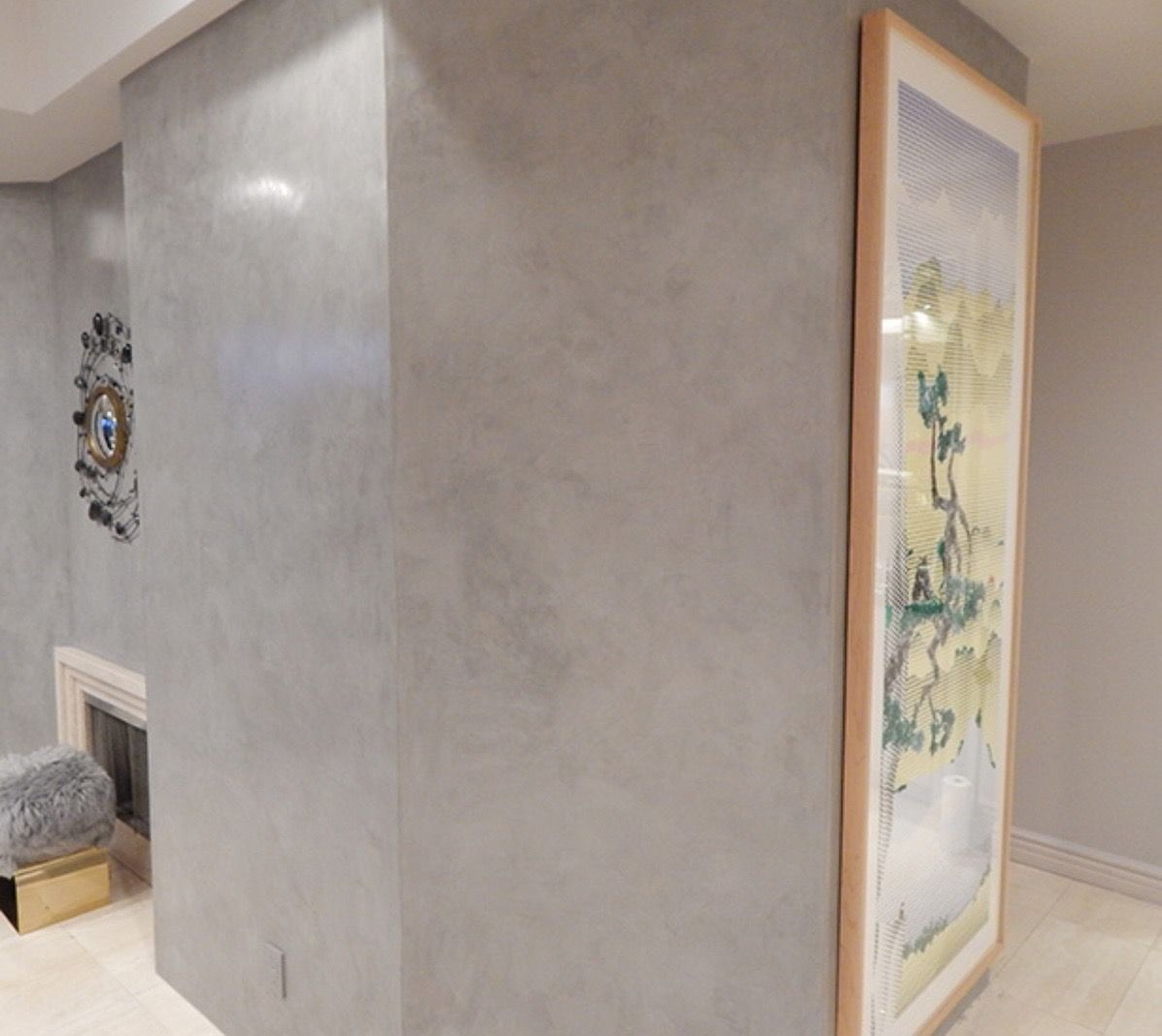 Venetian plaster living room