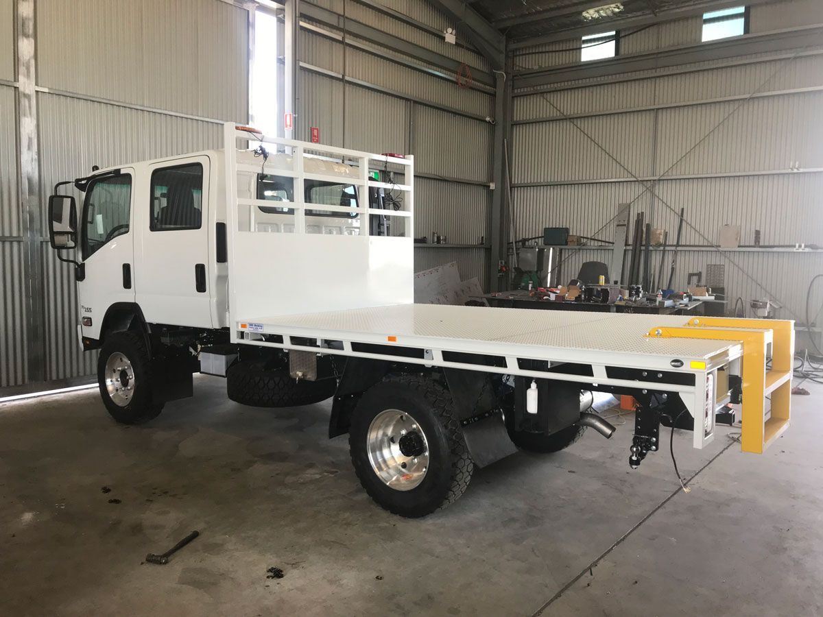 White Flatbed Truck — Welders in Dubbo