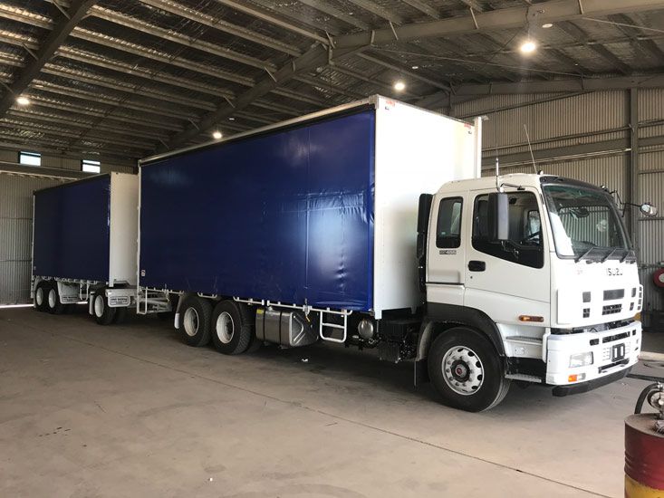 Truck with Trailer — Metal Fabrication in Dubbo