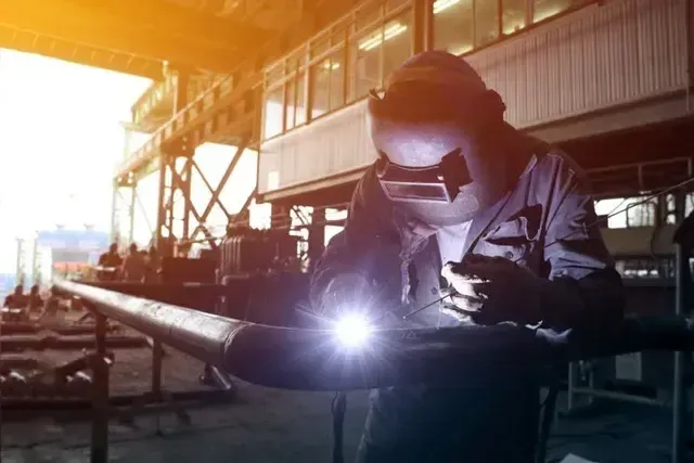 Worker Welder Tic Welding — Metal Fabrication in Dubbo